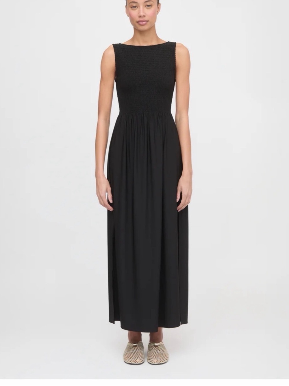 Hill House Cosima Nap Dress Black Midi Size XXS